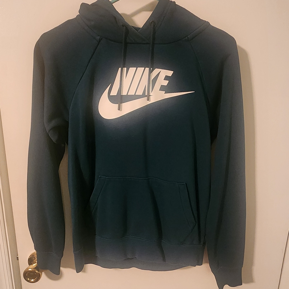 Nike Teal Blue Hoodie with White Swoosh